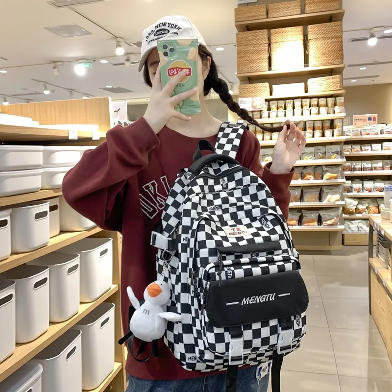 Travel Nylon Backpack Unisex Multicolor-4