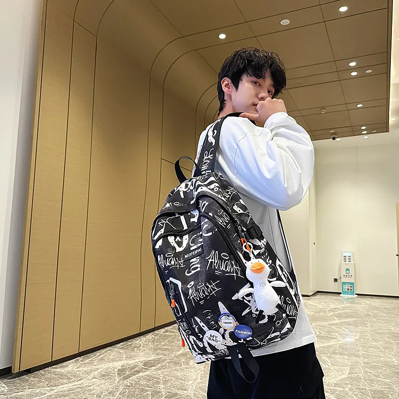Travel Nylon Backpack Men's Multicolor-15