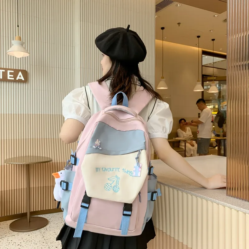 Travel Nylon Backpack Unisex Multicolor-16