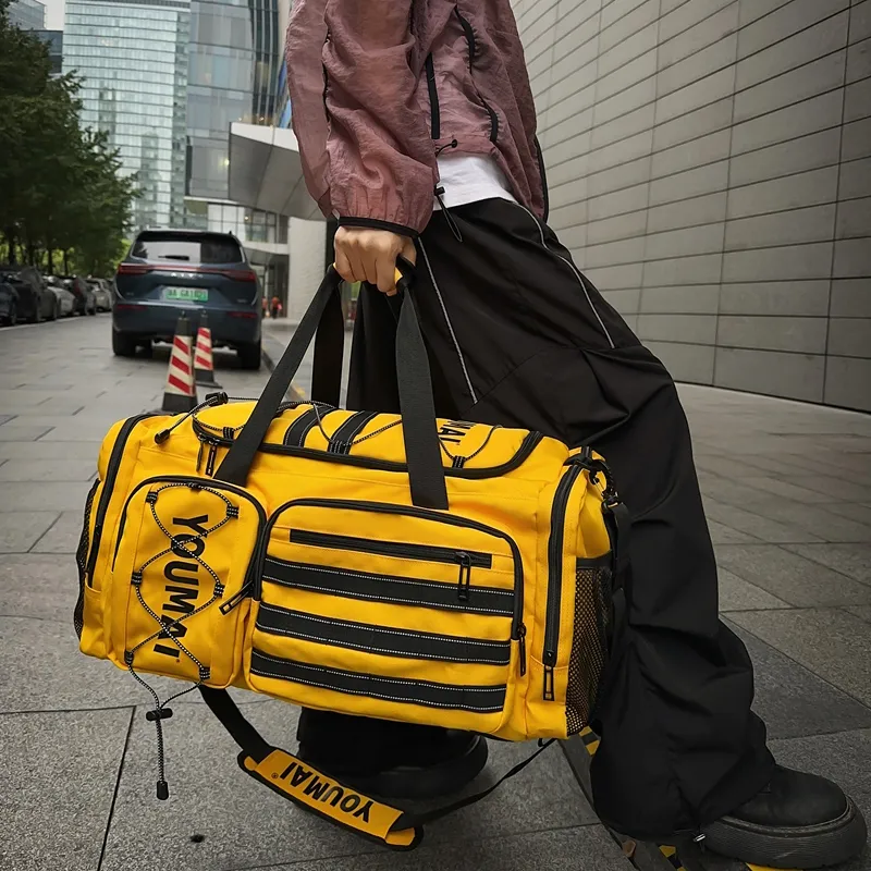 Travel Nylon Gym Bag Medium Size Unisex Multicolor-10