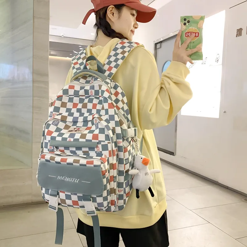 Travel Nylon Backpack Unisex Multicolor-11