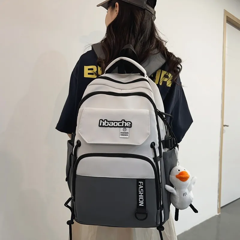 Travel Nylon Backpack Regular Unisex Green/Gray/Khaki/Blue/White-19