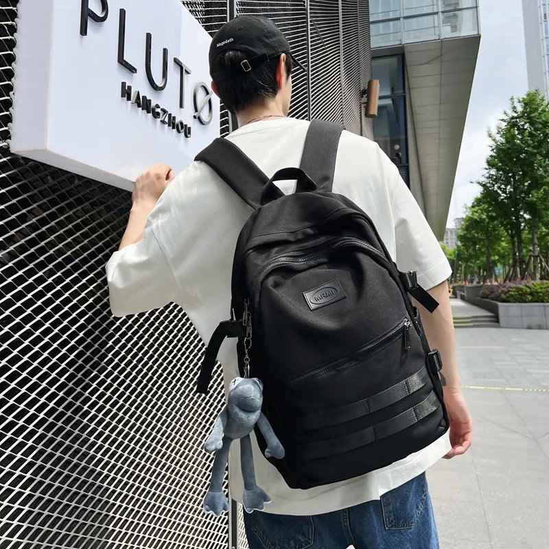 Travel Oxford Backpack Regular Unisex Black/White/Gray/Khaki-1
