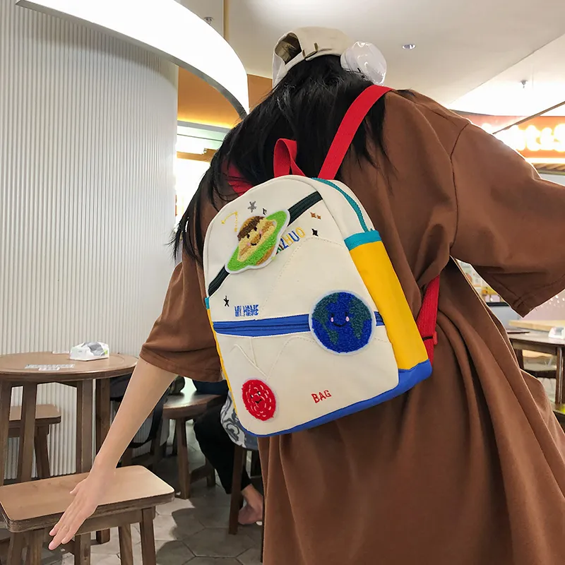 Travel Nylon Backpack Regular Unisex White-5