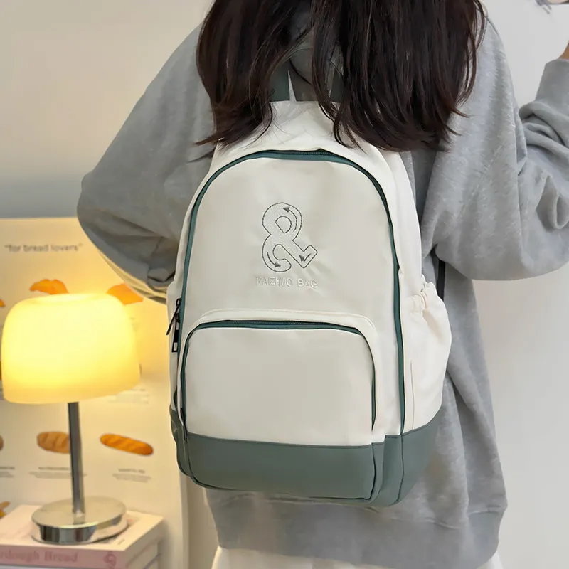 Travel Polyester Backpack Regular Unisex Blue/Red/White-13