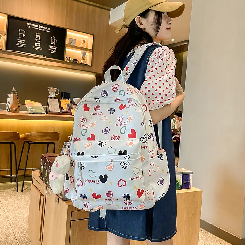 Travel Nylon Backpack Regular Unisex Multicolor-13