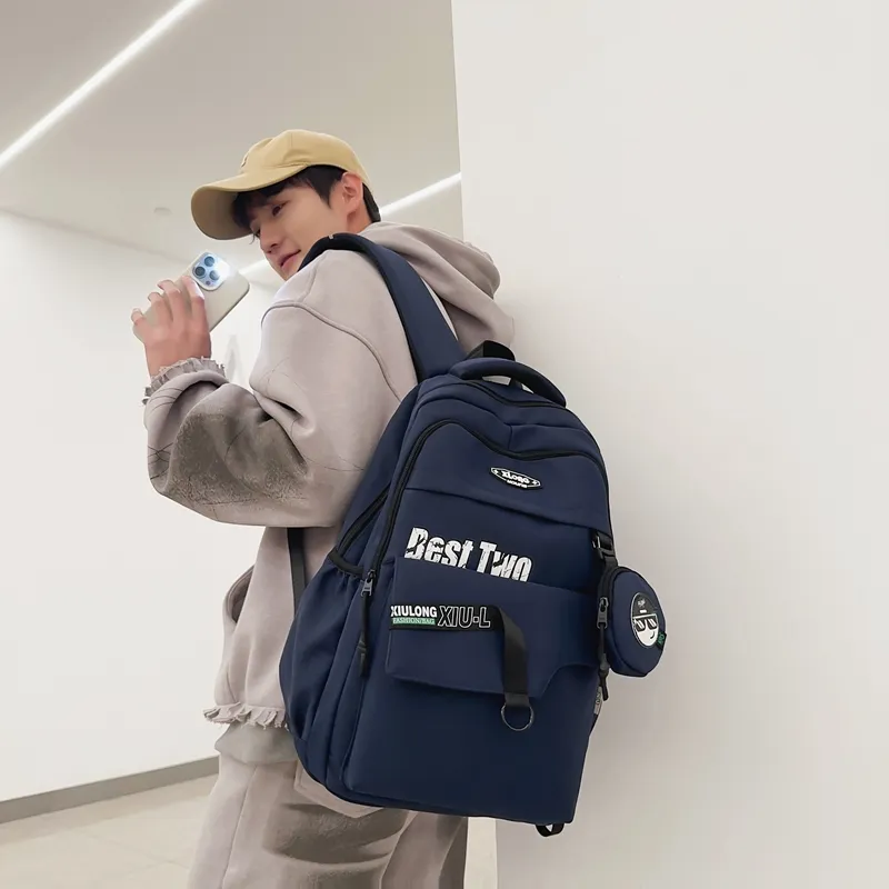 Travel Nylon Backpack Unisex _Nsec Black/Dark Gray/Light Gray/Dark Blue-19