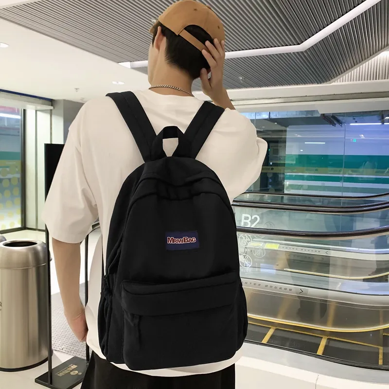 Travel Nylon Backpack Regular Unisex Black/White/Brown/Blue-16