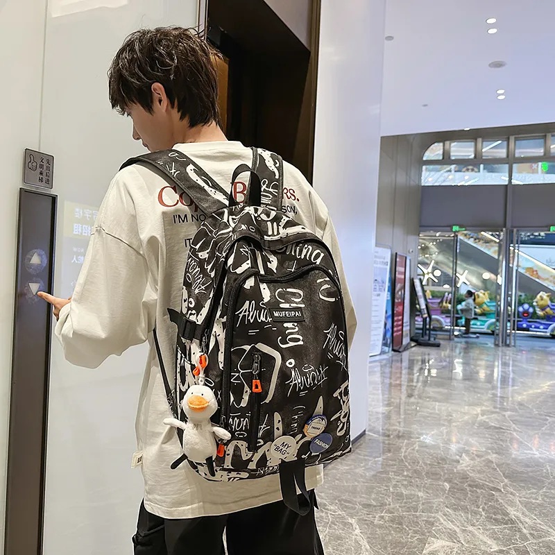 Travel Nylon Backpack Men's Multicolor-19