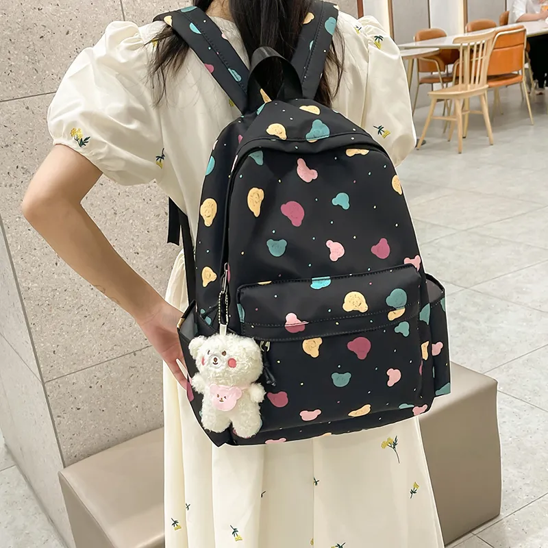 Travel Nylon Backpack Regular Unisex Multicolor-4
