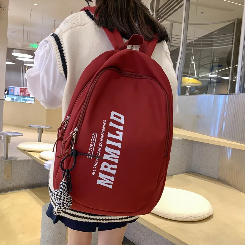 Travel Nylon Backpack Regular Unisex Black/White/Red/Blue-18