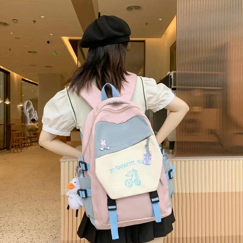 Travel Nylon Backpack Unisex Multicolor-15