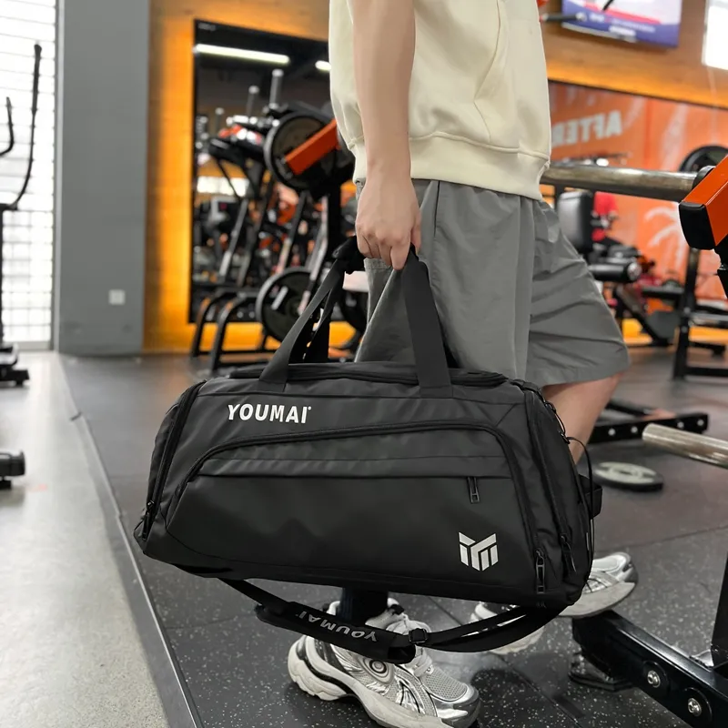 Travel Oxford Gym Bag Medium Size Unisex Black/Orange/Khaki/White/Yellow/Army Green/Lake Blue/Gray-1
