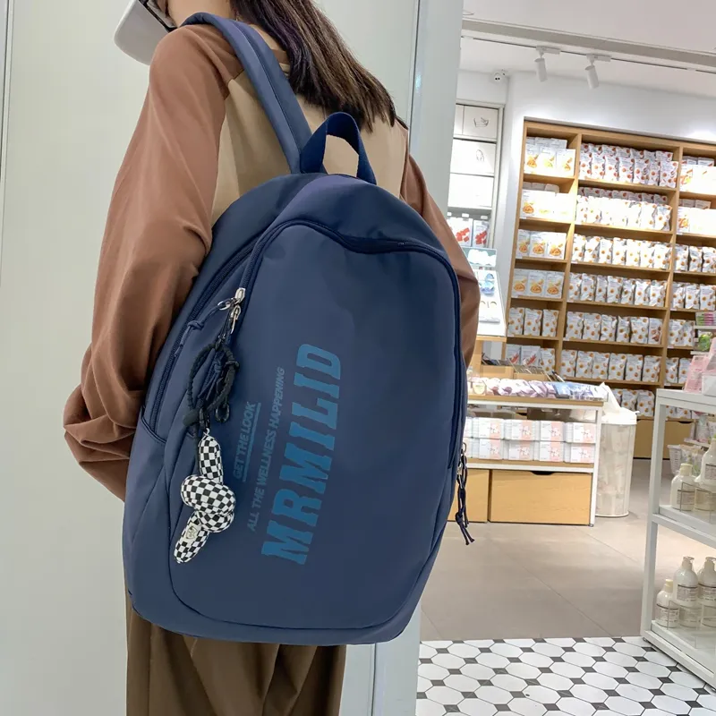 Travel Nylon Backpack Regular Unisex Black/White/Red/Blue-25