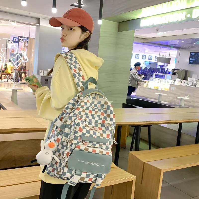 Travel Nylon Backpack Unisex Multicolor-9