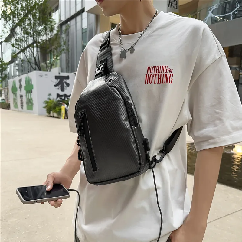 Travel PU Sling Bag Regular Men's Multicolor-3