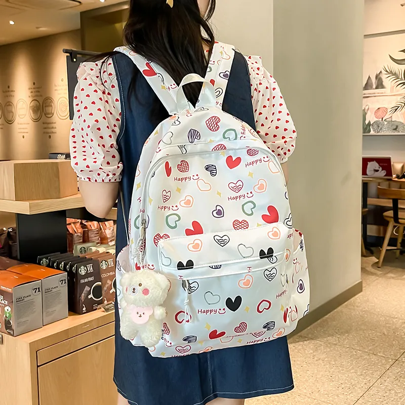 Travel Nylon Backpack Regular Unisex Multicolor-9