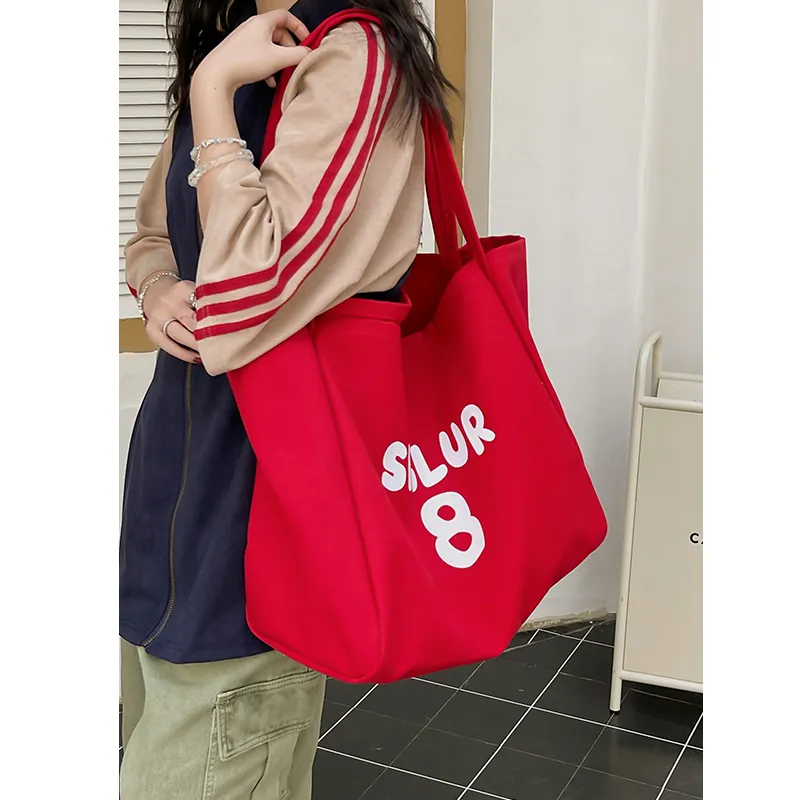 HCXK Canvas Bag, Shoulder Bag Regular Women's Pink/Blue/Yellow/Black/Red/Khaki-44