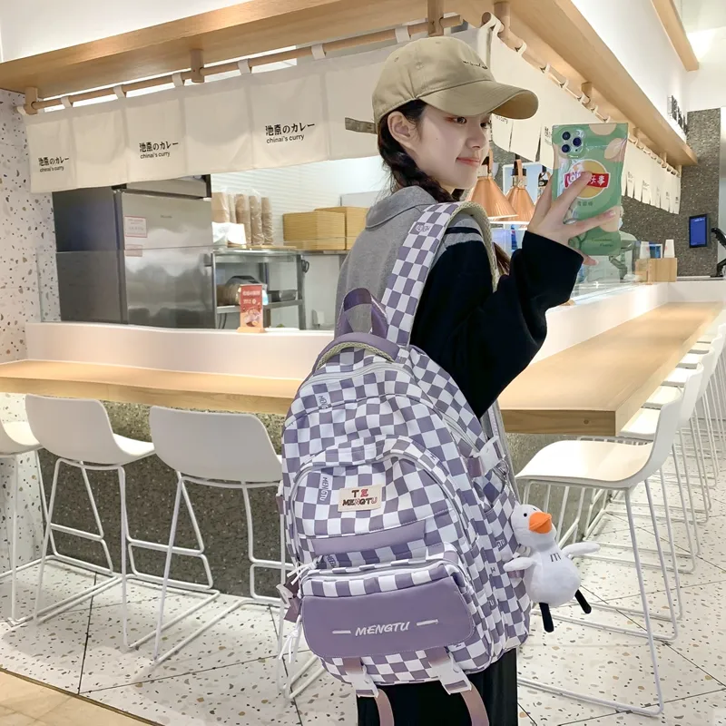 Travel Nylon Backpack Unisex Multicolor-16