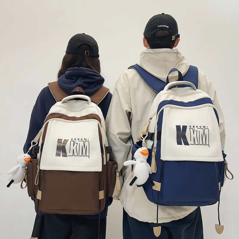 Travel Nylon Backpack Unisex Black+Flying Duck/Blue+Flying Duck/Brown+Flying Duck/Green+Flying Duck/Red+Flying Duck-3