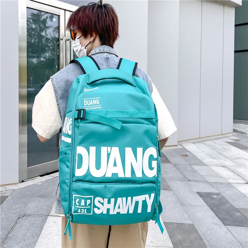 Travel Composite Cloth Backpack Regular Unisex White/Black/Bright Orange/Neon Green/Turquoise/Purple-16