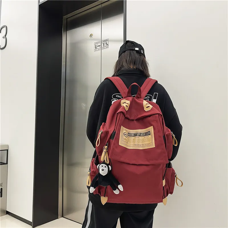 Travel Oxford Backpack Unisex Black/Red/Khaki/Blue-16