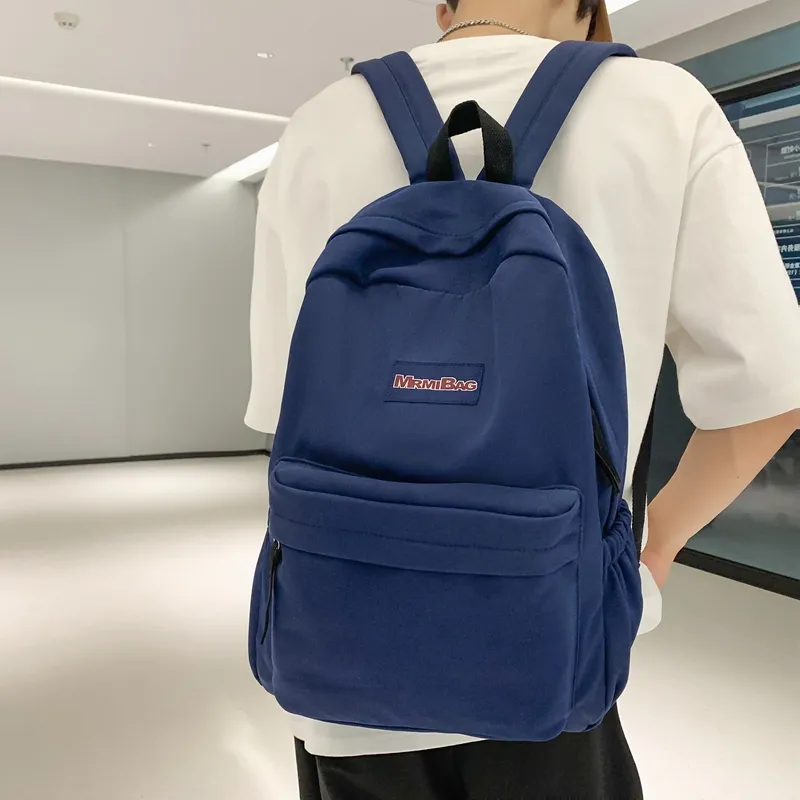 Travel Nylon Backpack Regular Unisex Black/White/Brown/Blue-4