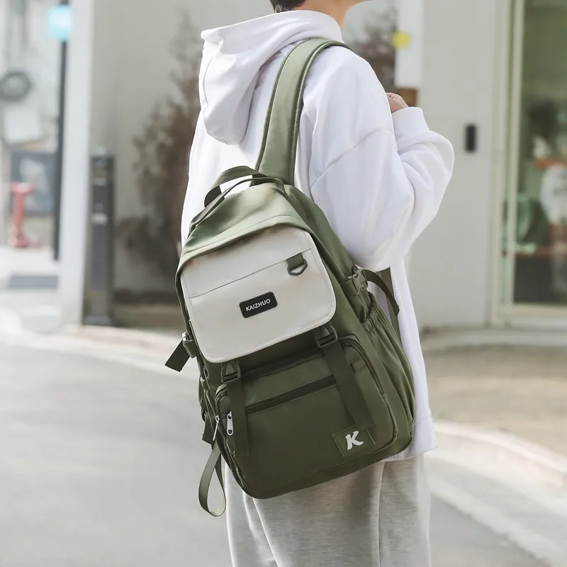 Travel Nylon Backpack Unisex Multicolor-11