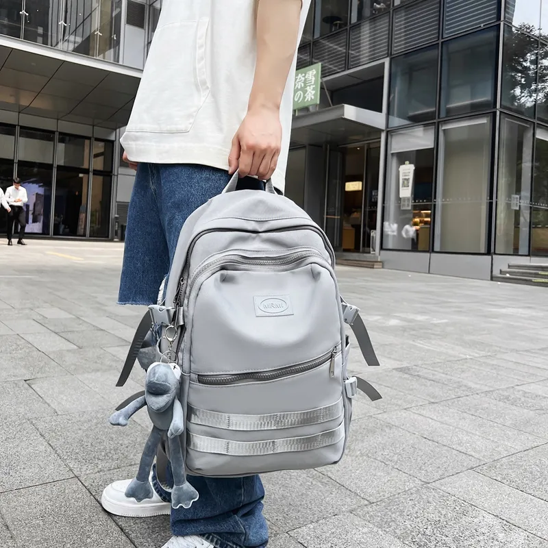 Travel Oxford Backpack Regular Unisex Black/White/Gray/Khaki-15