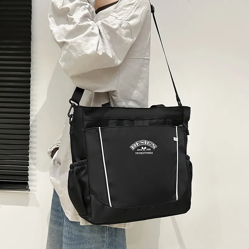 Travel Nylon Shoulder Bag Unisex Multicolor-12