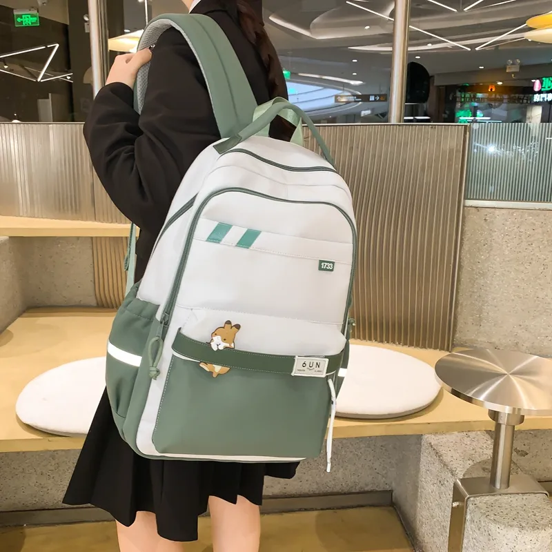 Travel Nylon Backpack Women's Multicolor-12