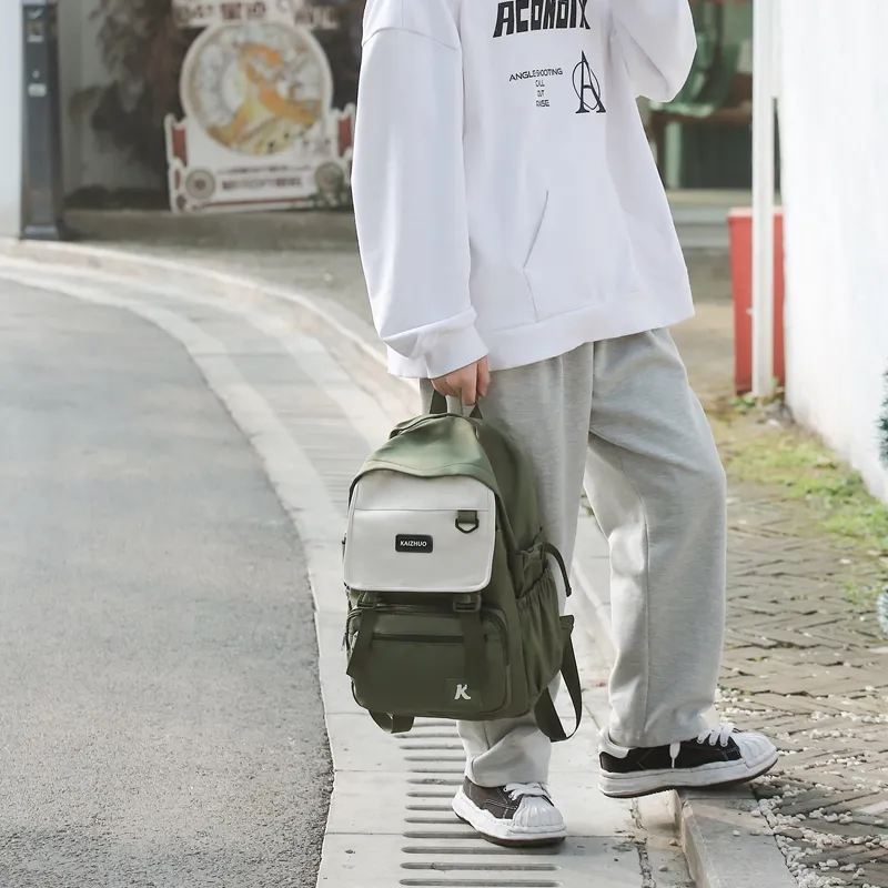 Travel Nylon Backpack Unisex Multicolor-7