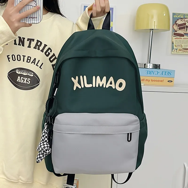 Travel Nylon Backpack Unisex Black/Blue/Green/Brown-22