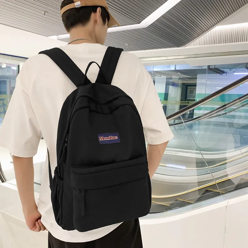 Travel Nylon Backpack Regular Unisex Black/White/Brown/Blue-14