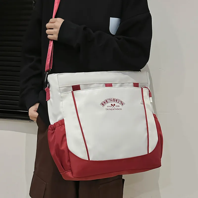Travel Nylon Shoulder Bag Unisex Multicolor-5