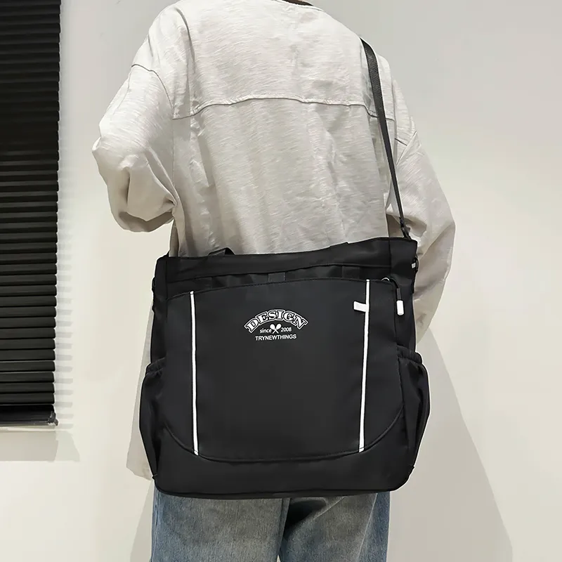 Travel Nylon Shoulder Bag Unisex Multicolor-8