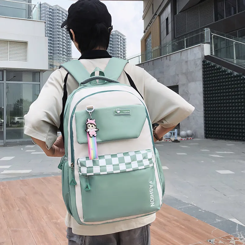 Travel Nylon Backpack Unisex Black/Blue/Green/Purple/Pink-11