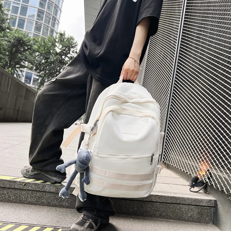 Travel Oxford Backpack Regular Unisex Black/White/Gray/Khaki-7