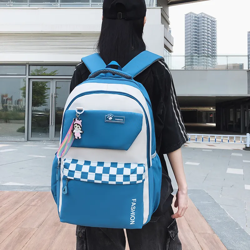 Travel Nylon Backpack Unisex Black/Blue/Green/Purple/Pink-7