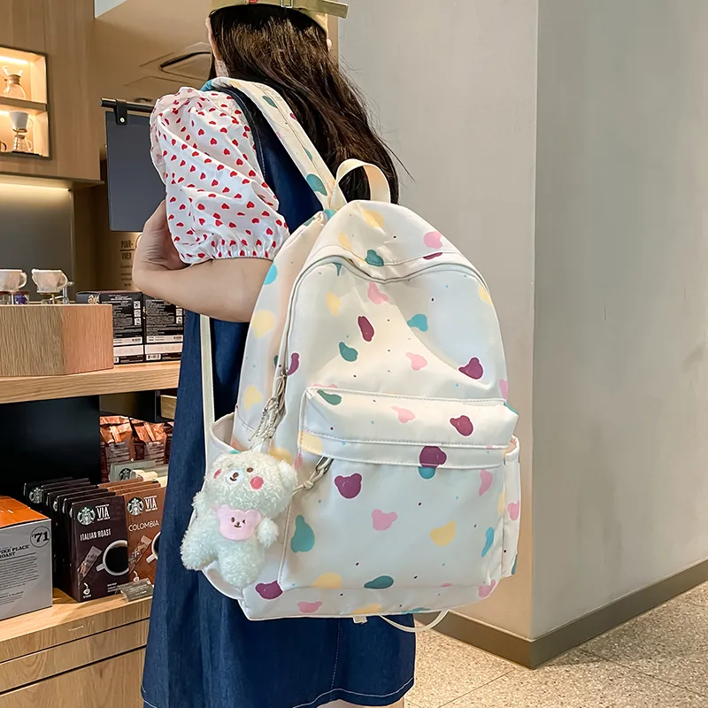 Travel Nylon Backpack Regular Unisex Multicolor-20