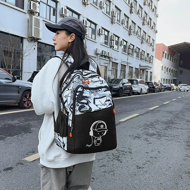 Travel Nylon Backpack Unisex Multicolor-11