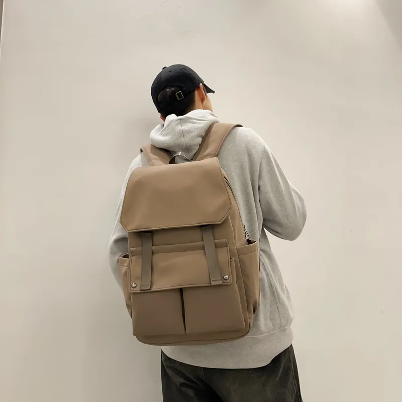 Travel Nylon Backpack Regular Unisex Blue/Coffee/Black/White-8