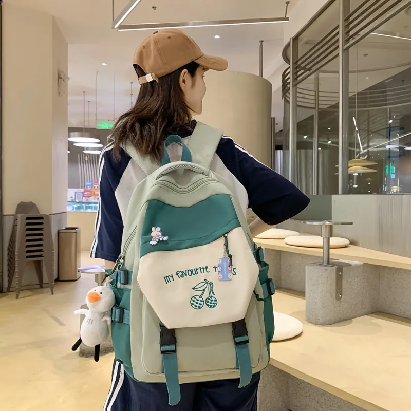 Travel Nylon Backpack Unisex Multicolor-3