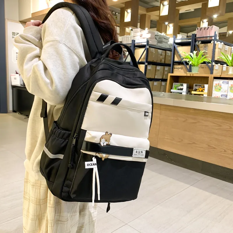 Travel Nylon Backpack Women's Multicolor-2