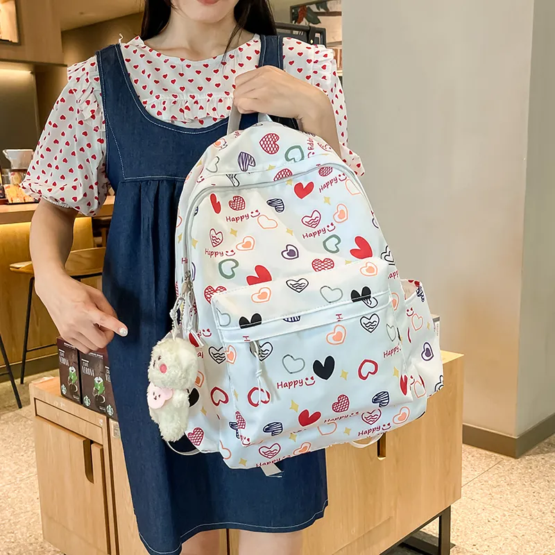 Travel Nylon Backpack Regular Unisex Multicolor-18