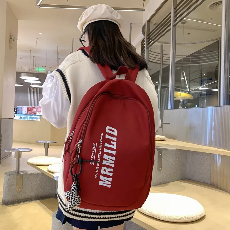 Travel Nylon Backpack Regular Unisex Black/White/Red/Blue-19