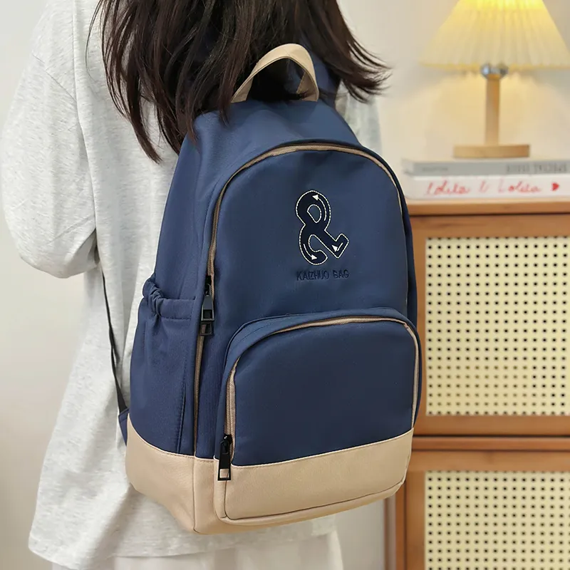 Travel Polyester Backpack Regular Unisex Blue/Red/White-1
