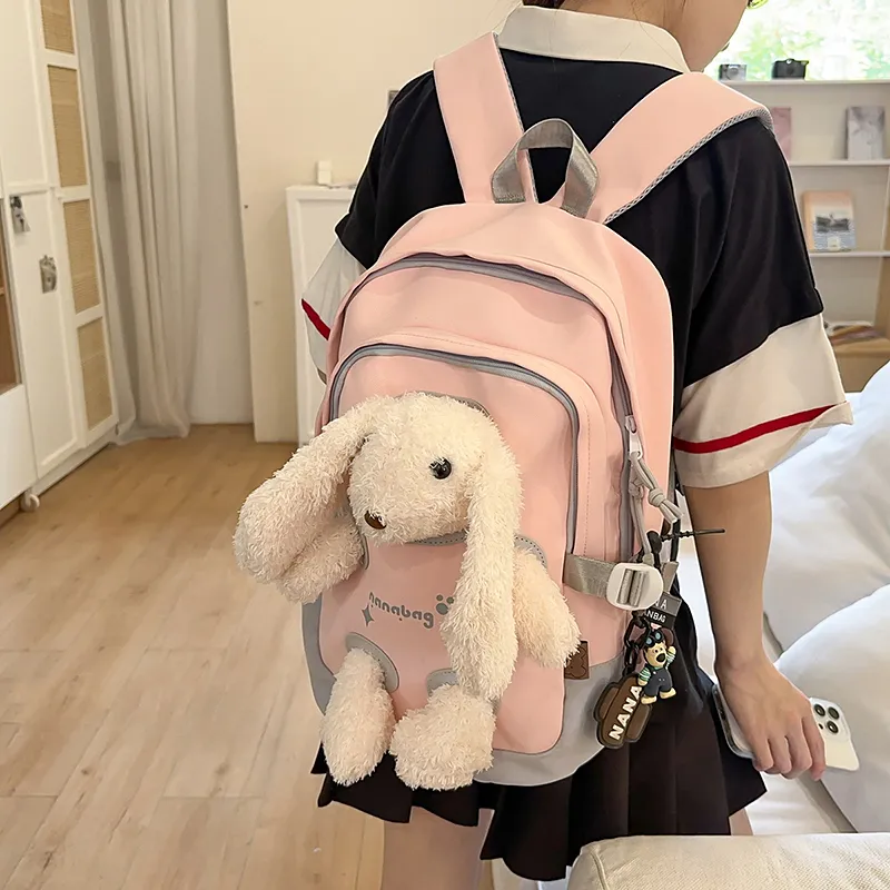 Travel Nylon Backpack Regular Unisex Multicolor-10