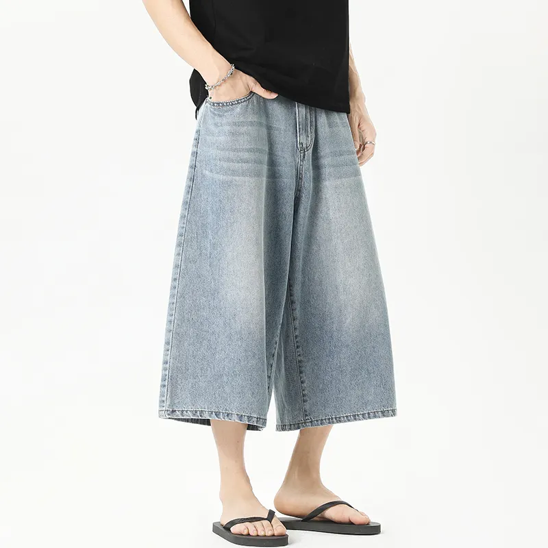 Warrior Cloud Sail Series Denim Shorts Unisex-22