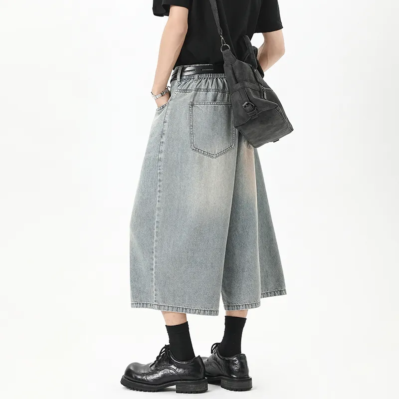 Warrior Cloud Sail Series Denim Shorts Unisex-16